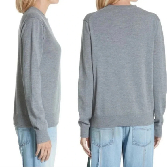 Marc Jacobs Wool Crewneck Silk Tie Button Up Size Size Small - Picture 4 of 17